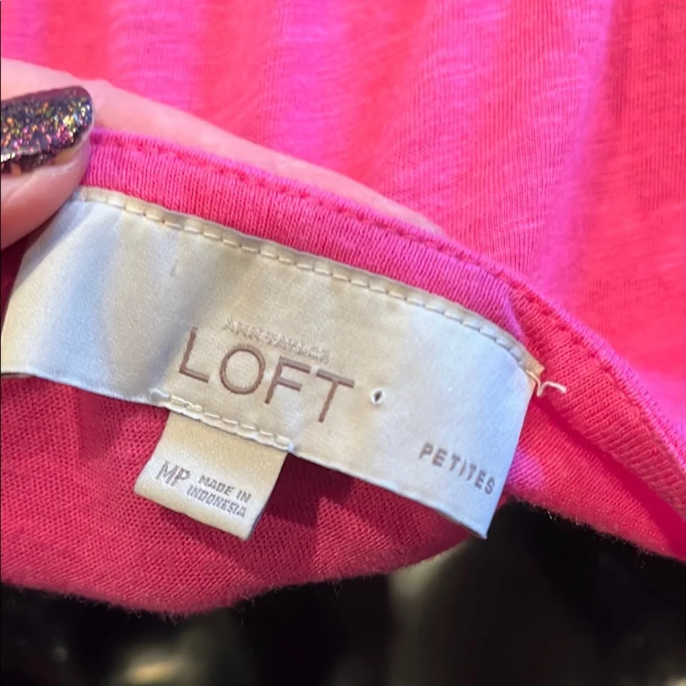 LOFT Pink Ruffle Midi Dress - Picture 4 of 5